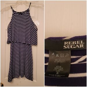 Bundle Only Rebel Sugar blue stripe dress white stripe